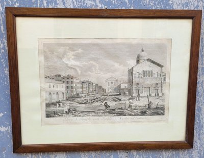 Views of Venice, pair of framed engravings, 19th century