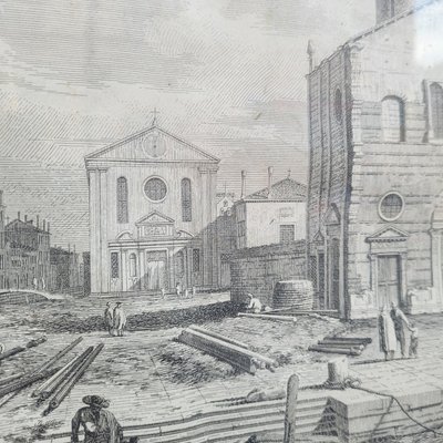 Views of Venice, pair of framed engravings, 19th century