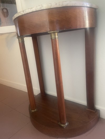 Small console in blond mahogany from the Empire period