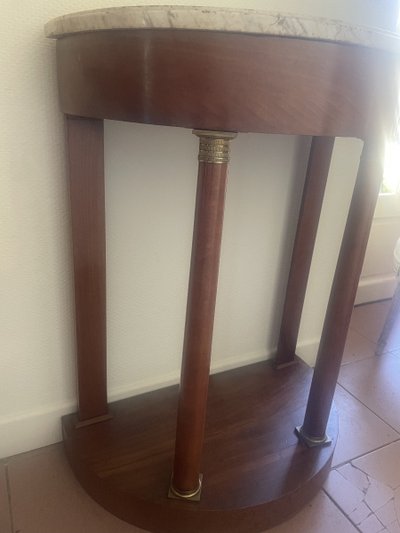 Small console in blond mahogany from the Empire period