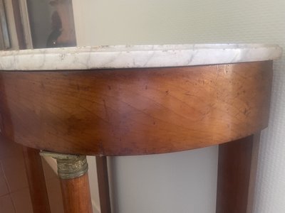 Small console in blond mahogany from the Empire period