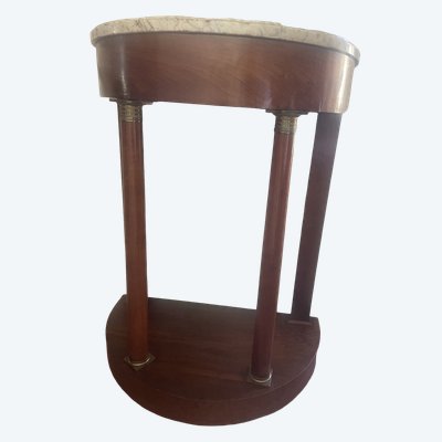 Small console in blond mahogany from the Empire period