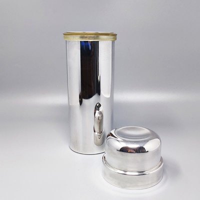 1960s Gorgeous Cocktail Shaker in Silver Plated by P.M. Made in Italy