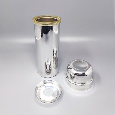 1960s Gorgeous Cocktail Shaker in Silver Plated by P.M. Made in Italy