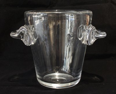 Champagnerkübel aus Kristall, signiert Schneider, Frankreich, um 1950