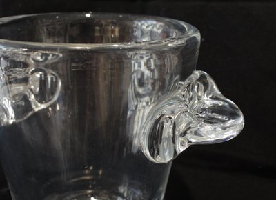 Champagnerkübel aus Kristall, signiert Schneider, Frankreich, um 1950