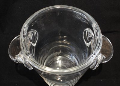 Champagnerkübel aus Kristall, signiert Schneider, Frankreich, um 1950