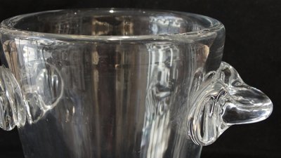Champagnerkübel aus Kristall, signiert Schneider, Frankreich, um 1950