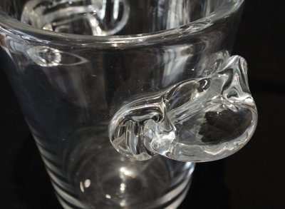 Champagnerkübel aus Kristall, signiert Schneider, Frankreich, um 1950