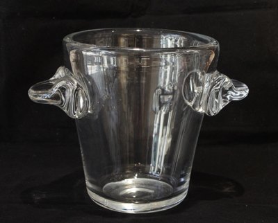 Champagnerkübel aus Kristall, signiert Schneider, Frankreich, um 1950