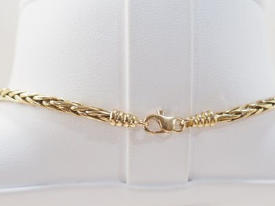 Collier maille palmier en or jaune 