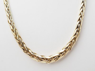 Collier maille palmier en or jaune 