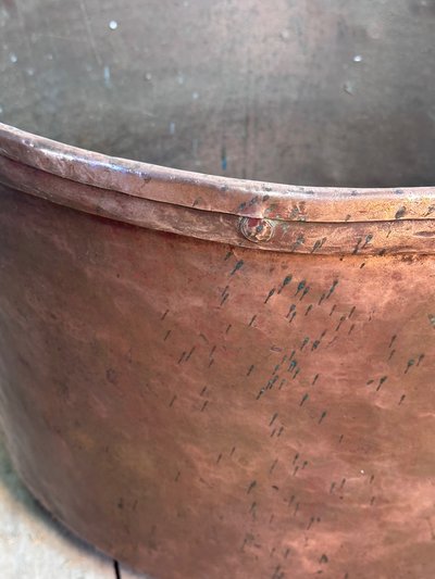 Chaudron / bassine ancienne en cuivre diamètre 58 cm