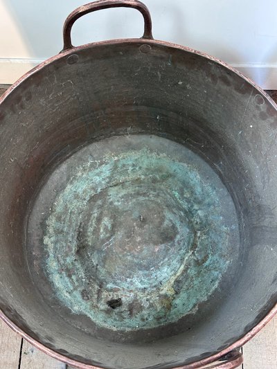 Chaudron / bassine ancienne en cuivre diamètre 58 cm