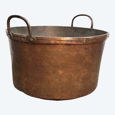 Chaudron / bassine ancienne en cuivre diamètre 58 cm