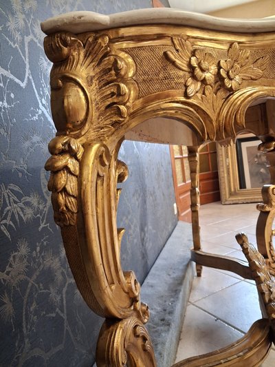 Console 4 pieds époque Napoléon III  