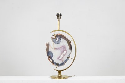 Lampada in bronzo e ametista. Anni '70. LS6460275S