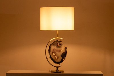 Lampada in bronzo e ametista. Anni '70. LS6460275S