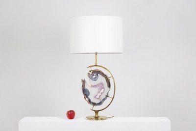 Lampada in bronzo e ametista. Anni '70. LS6460275S
