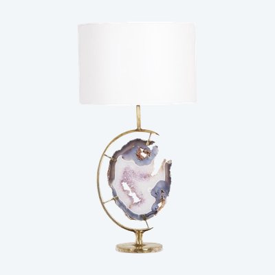 Lampada in bronzo e ametista. Anni '70. LS6460275S