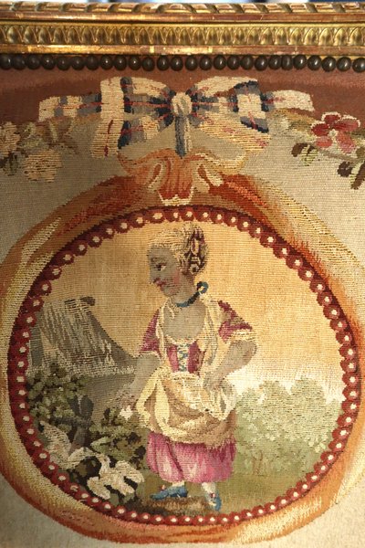 Coppia di poltrone Luigi XVI, XIX secolo