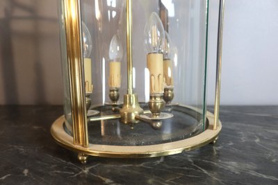 Pair of brass lanterns