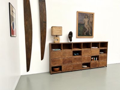 Meuble de métier ancien à 24 casiers