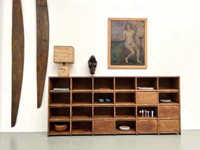 Meuble de métier ancien à 24 casiers