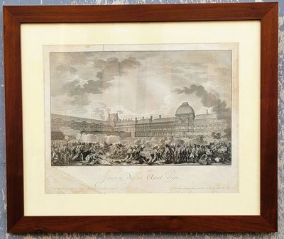 Pair of framed engravings, French Revolution, 18th/19th century