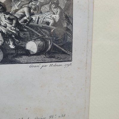 Pair of framed engravings, French Revolution, 18th/19th century