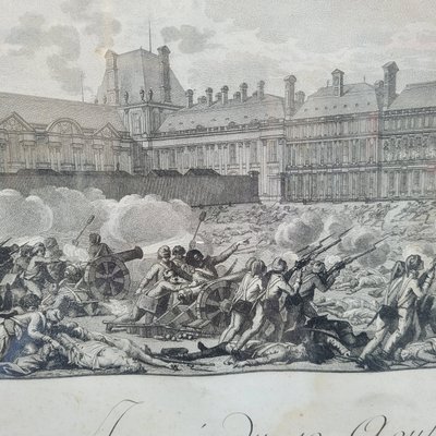 Pair of framed engravings, French Revolution, 18th/19th century