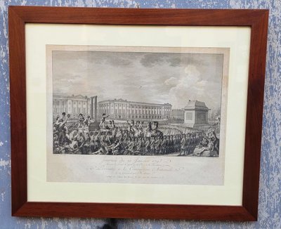 Pair of framed engravings, French Revolution, 18th/19th century