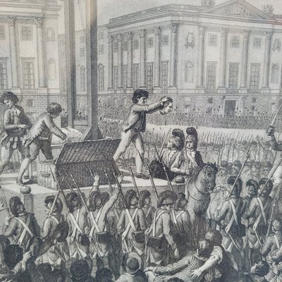 Pair of framed engravings, French Revolution, 18th/19th century