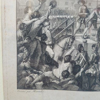Pair of framed engravings, French Revolution, 18th/19th century