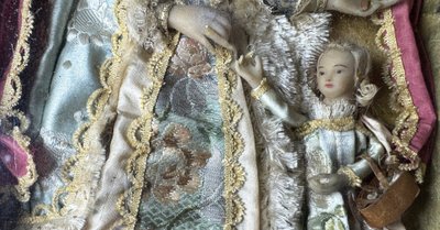 Saint Joan of France - Dressed wax figure from Nancy - 18th century
