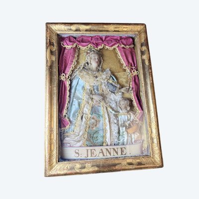 Saint Joan of France - Dressed wax figure from Nancy - 18th century