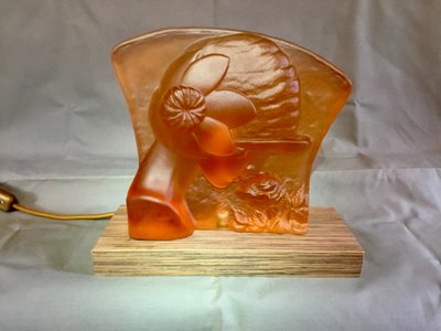 Lampe Art-Déco pâte de verre