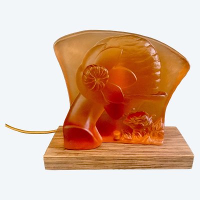 Lampe Art-Déco pâte de verre