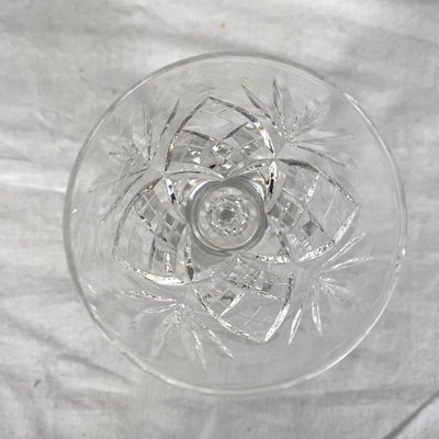 Saint-Louis, Chantilly model. Set of nine wine glasses. H 15 cm