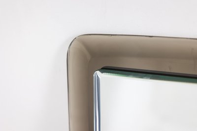 Miroir rectangulaire bicolore à angles arrondis. Circa 1950.LS6479458D