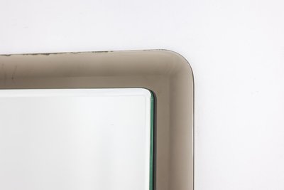 Miroir rectangulaire bicolore à angles arrondis. Circa 1950.LS6479458D