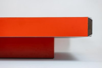 Willy Rizzo. Lacquered coffee table forming a bar. 1970s. LS64841359O