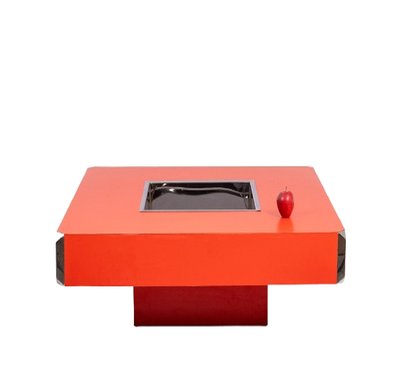 Willy Rizzo. Lacquered coffee table forming a bar. 1970s. LS64841359O