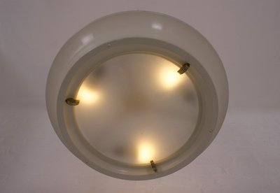 Art Deco Ceiling Chandelier in the Jean Perzel Style.