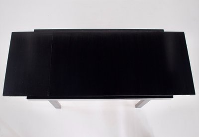 Table Brutaliste Noire à Allonge