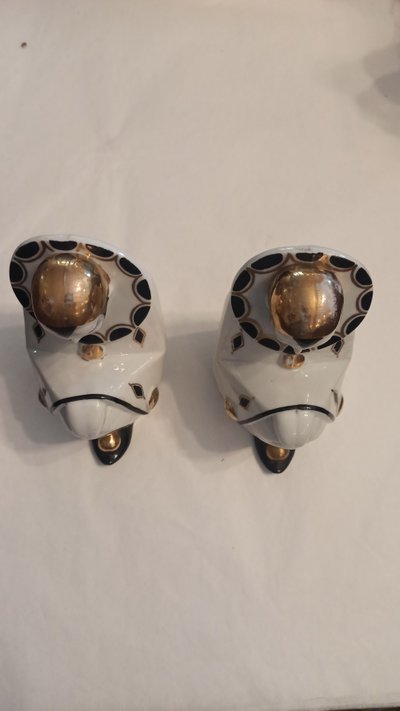 Pair of Pierrot bookends