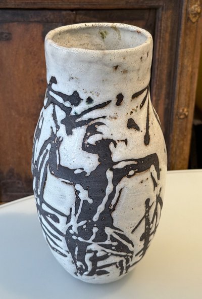 Ramos Vallauris figurative ceramic vase from the 50s/60s