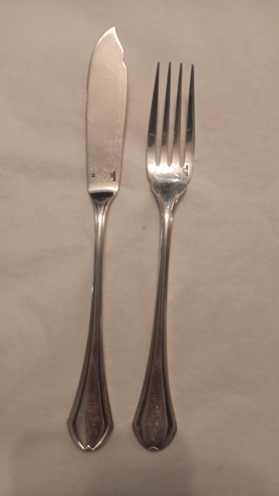 12 Christofle fish cutlery sets
