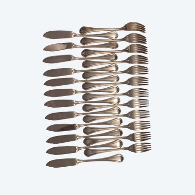 12 Christofle fish cutlery sets