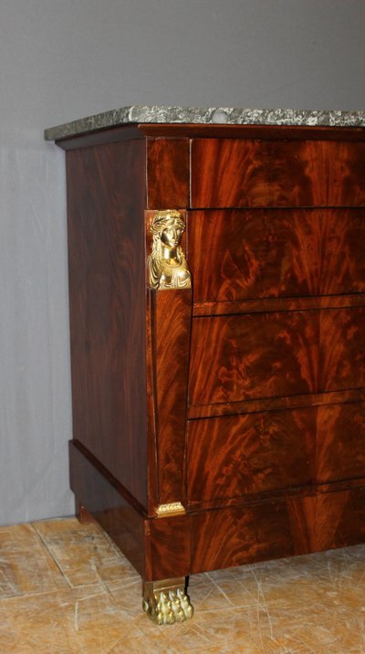 Commode Retour d'Egypte en acajou début XIX